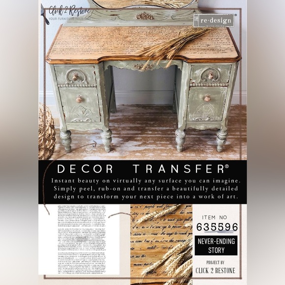 Redesign with Prima Decor Transfer ~ NEVERENDING STORY 22” x 30” - Picture 2 of 5